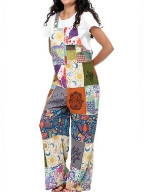 Yak & Yeti Patchwork Boho Overalls